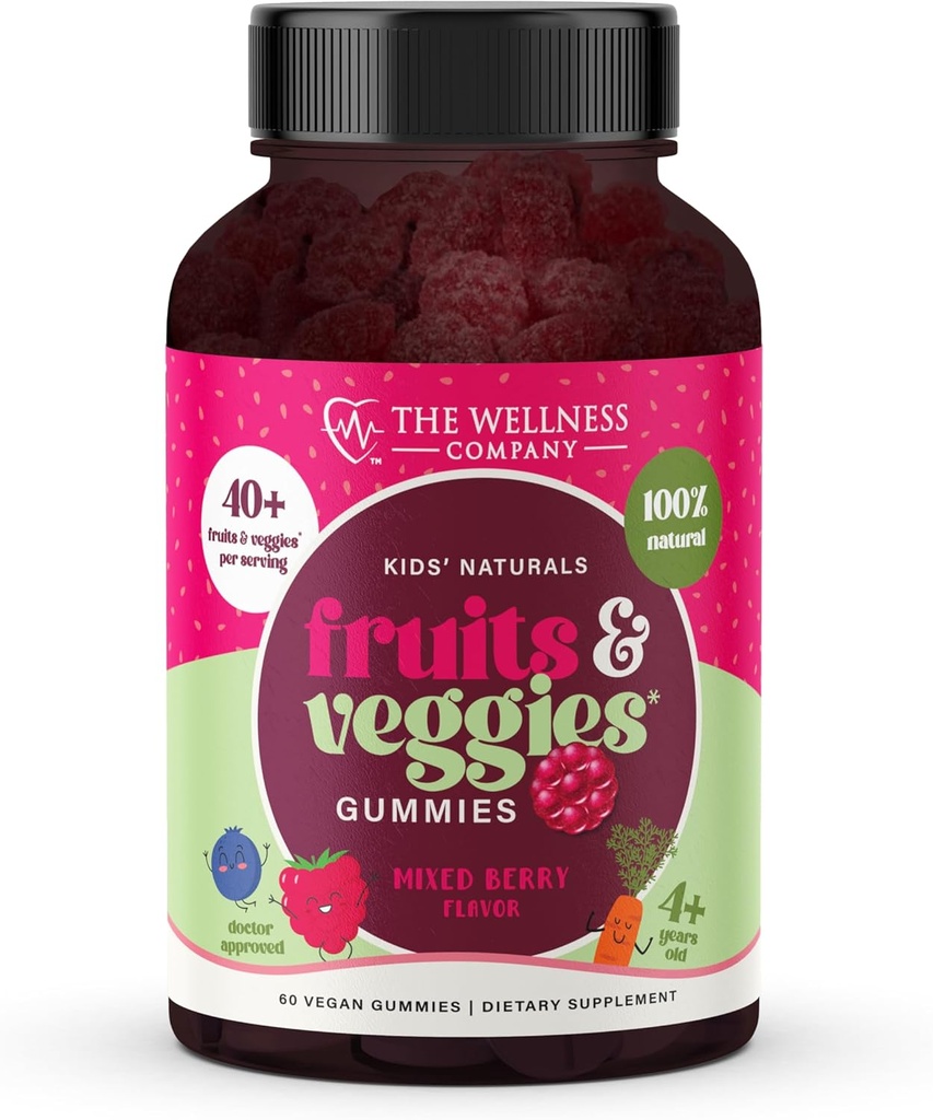 The Wellness Company Kids Naturals Fruits & Veggie Gummies – Apoio Nutricional Diário