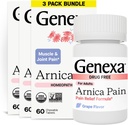 Genexa Arnica Tablets for Pain Relief Formula □ Aliviar a dor muscular e articular, dor, rigidez e rigidez □ Delicious Organic Grape Flavor