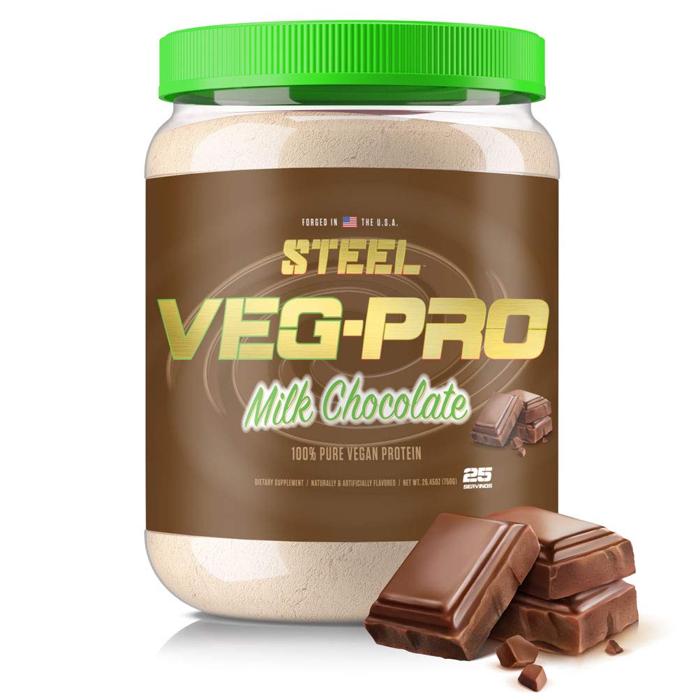 Suplementos de aço Veg-PRO □ Vegan Protein Powder, Chocolate Leite □ 25 Servings (1.65lbs)