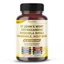 St. John's Wort Ashwagandha Rhodiola Rosea Camomila - Made in USA