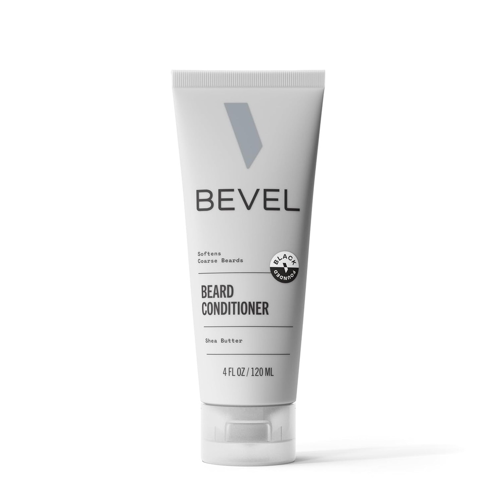 Bevel Beard Conditioner para homens - Beard Softener com óleo de coco, Manteiga de Karité e Aloe Vera, Macio e Condições Barba para ajudar a reduzir quebra, 4 Oz