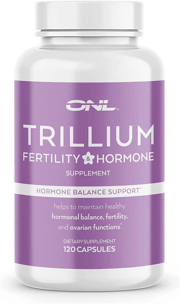 Trillium Fertilidade Suplementos para Mulheres, Equilíbrio Hormônio Inositol Cápsulas, Fórmula Potente, 120 Cápsulas com 2000mg Myo-Inositol