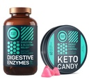 Candy de Keto com óleo MCT e colagénio e enzimas digestivas com pacote probiótico e prebiótico