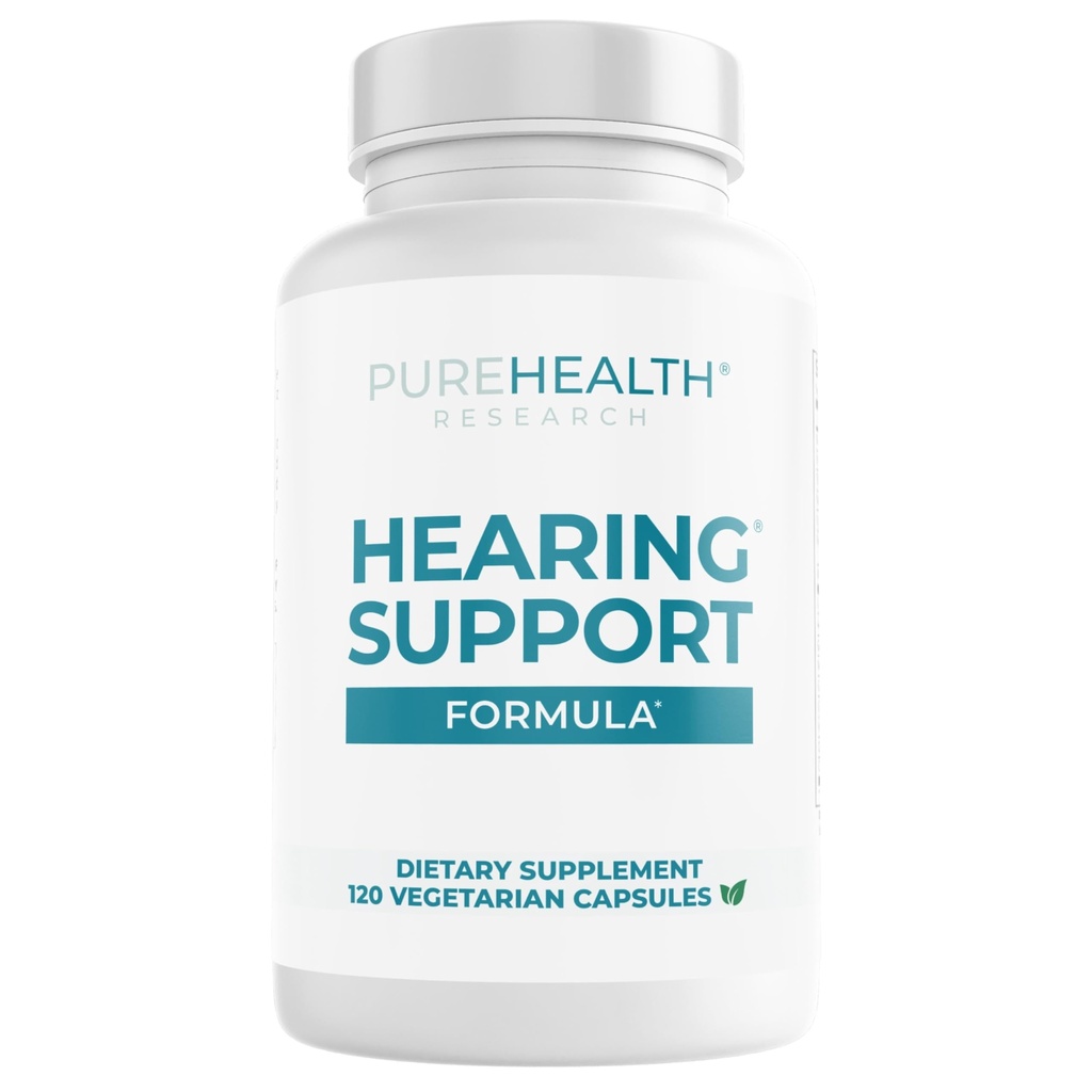 PUREHEALTH INVESTIGAÇÃO Fórmula de apoio auditivo - Suplemento de zumbido com flavonoides e vitaminas auditivas para ajudar a silenciar o ruído, segura e naturalmente - Alívio de zumbido do ouvido para tocar orelhas, 1 garrafa