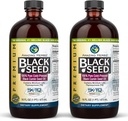 Amazing Herbs Premium Black Seed Oil - Gluten Free, Non GMO, Frio Pressionado Nigella Sativa Aids em Saúde Digestiva, Suporte Imune, Função Cérebro, Mobilidade Conjunta - 16 Fl Oz (Pacote de 2)