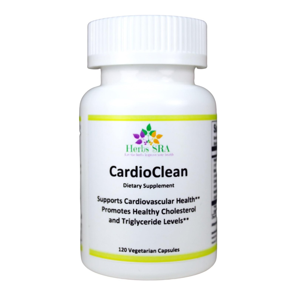 CARDIOCLEAN Advanced Cardiovascular Health Supplement - Suporta a função cardíaca, níveis saudáveis de colesterol e triglicéridos, melhora a circulação do fluxo sanguíneo