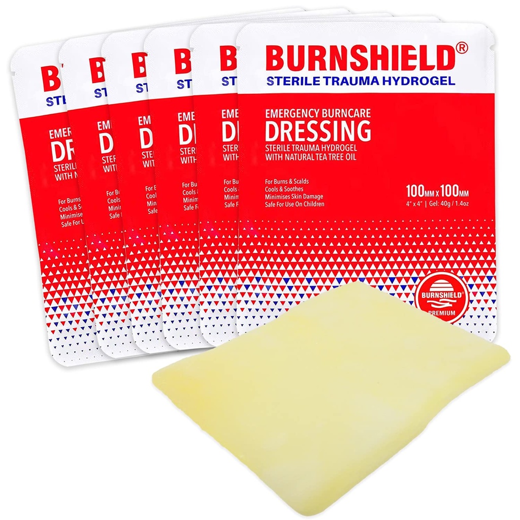 Burnsield 4" X 4" Vestido de queimadura, estéril - 6 Conde