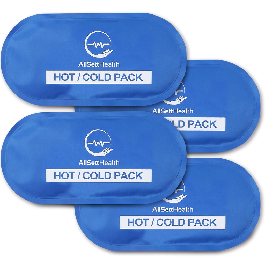 Pacotes de gelo de gel quente e frio reutilizáveis para lesões □ Cold Compress, Ice Pack, Gel Ice Packs, Cold Packs para lesões, 10.5 x 5 polegadas (4 Pack)