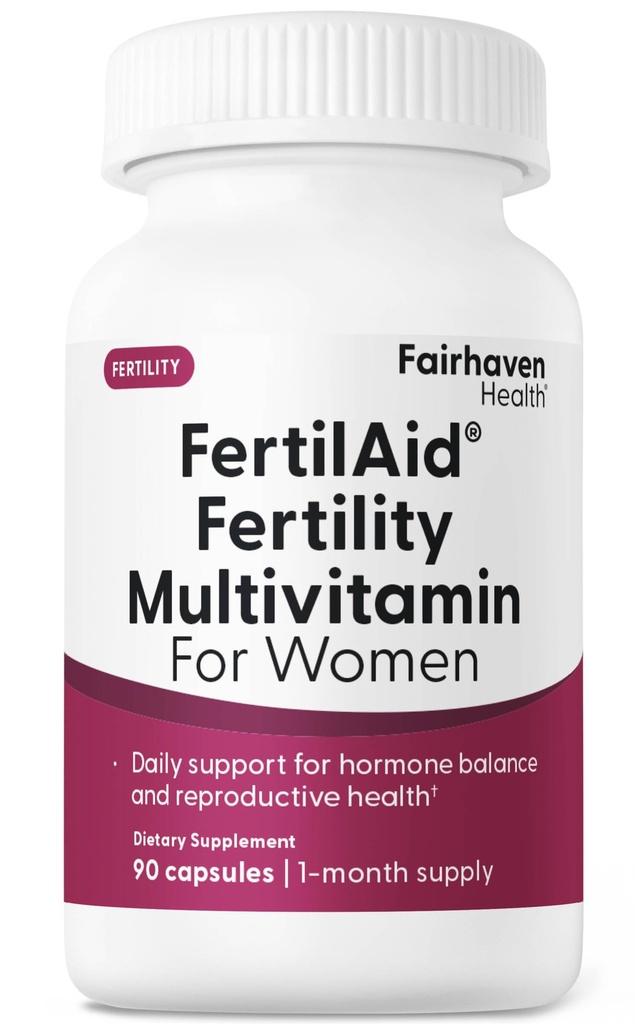 Fairhaven Saúde FertilAid para as mulheres Suplementos de Fertilidade Vitamina Pré-natal para as mulheres Concepção para ela com Vitex e Folato