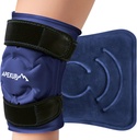 APEXUP Pacote de gelo para alívio da dor do joelho, grande envoltório reutilizável após a cirurgia, gel flexível pacote frio para lesões, alívio da dor para trás, ombro, cotovelo, tornozelo e perna (Navy Blue, L, 1PK)