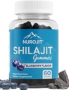 Gummies Shilajit, Aroma de mirtilo, Extrato de Himalaia, Testado em laboratório, Não-GMO, Glúten livre, Vegan Friendly, Alternativa livre de mess à resina, Adição simples à rotina diária, 60 Gummies Vegan