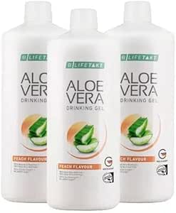 LR Lifetakt Aloe Vera Bebendo Gel Peach Flavour Cuidados de Saúde Mulheres Homens Bebem Todos os Dias Conjunto de Tratamento Natural de 3-1000 ml./33.3 fl.oz