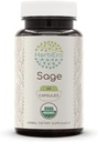 HerbEra Sage 60 Cápsulas, 500 mg, USDA Organic Sage (Salvia officinalis) Seco Folha (60 Cápsulas)