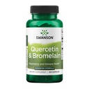 Swanson Quercetin & Bromelain-Promote Apoio à Saúde Respiratória-Ajuda Sistema Imune Sazonal Saúde-Suporte Níveis de colesterol Já w/i Faixa Normal 100 Caps (250mg Quercetin/78mg Bromelain)