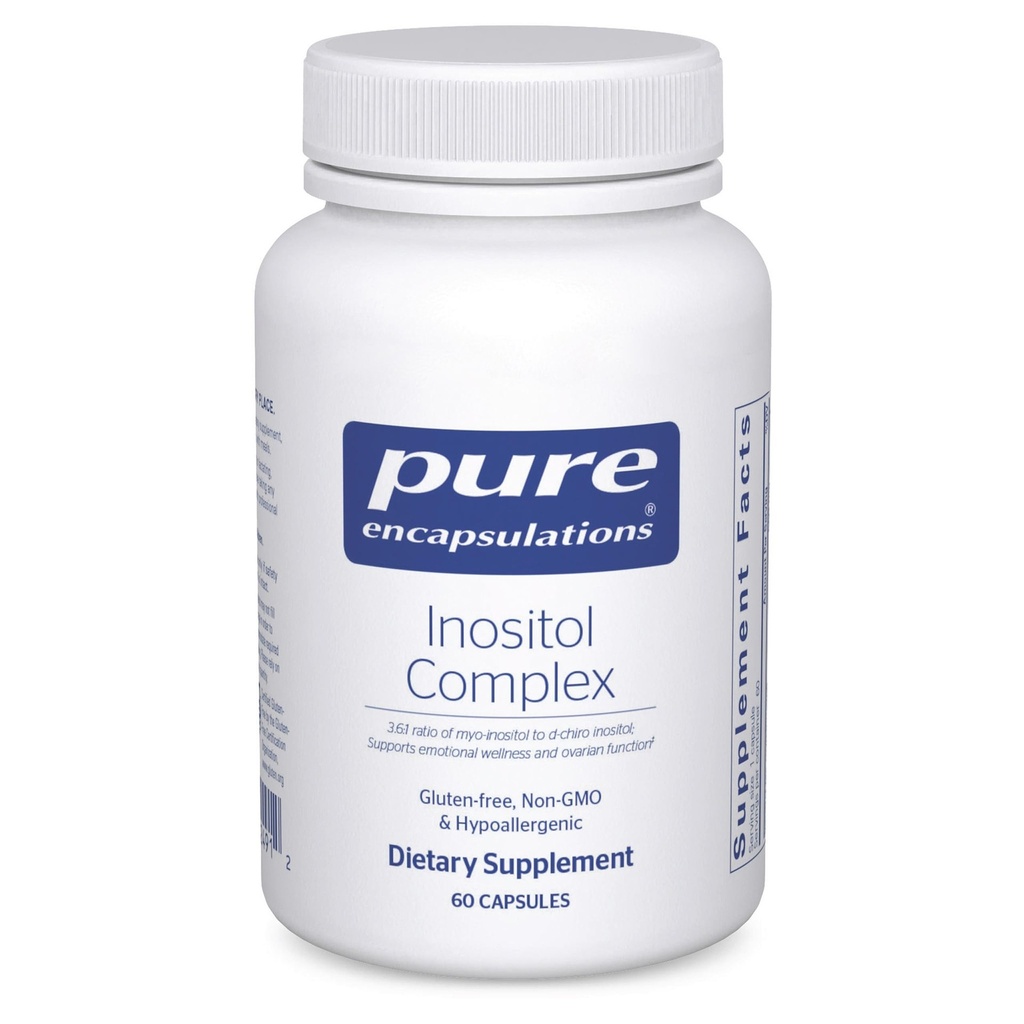 Encapsulamentos puros Complexo de inositol . Suplemento para suporte Energia, Metabolismo Saudável e Função Ovariana* .. 60 Cápsulas