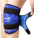 NEWGO Ice Pack for Knee Injuries Reusable, Knee Ice Pack Wrap Around Entire Knees for Replacement Surgery Recovery, Gel Cold Pack Wrap for Meniscus Tear, ACL, Swelling Pain Alief - Blue