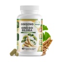 GreeNatr Ginko Biloba & Panax Ginseng Suplemento - Red Ginseng Cérebro Suplemento para memória e foco - Ginkgo Biloba Suplementos para boa visão, sistema imunológico e fluxo de sangue melhorado - 60 comprimidos