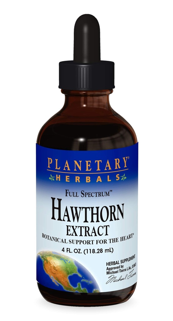 Vegetais Planetários Espectro Completo Hawthorn Extrato Líquido Suplemento, 4 Onça Fluída