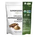 MRM Nutrition Organic Ashwagandha Root Powder - Superalimentos - Adaptogen antigo - Antioxidantes - Vegan + Glúten-Free - 113 Servings