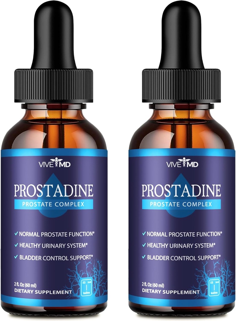 Vive MD Prostadine Drops for Prostate Health, Bladder Urinating Questions - Prostadine Official Drop Formula for Extra Strength with Pomegranate - Prostadine Reviews (Pacote de 2)