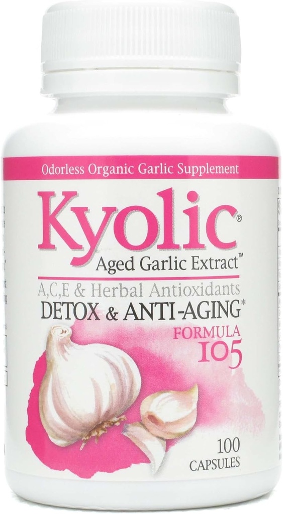 Extracto de alho Kyolic Fórmula 105 A e E Selenium 100 Cápsulas