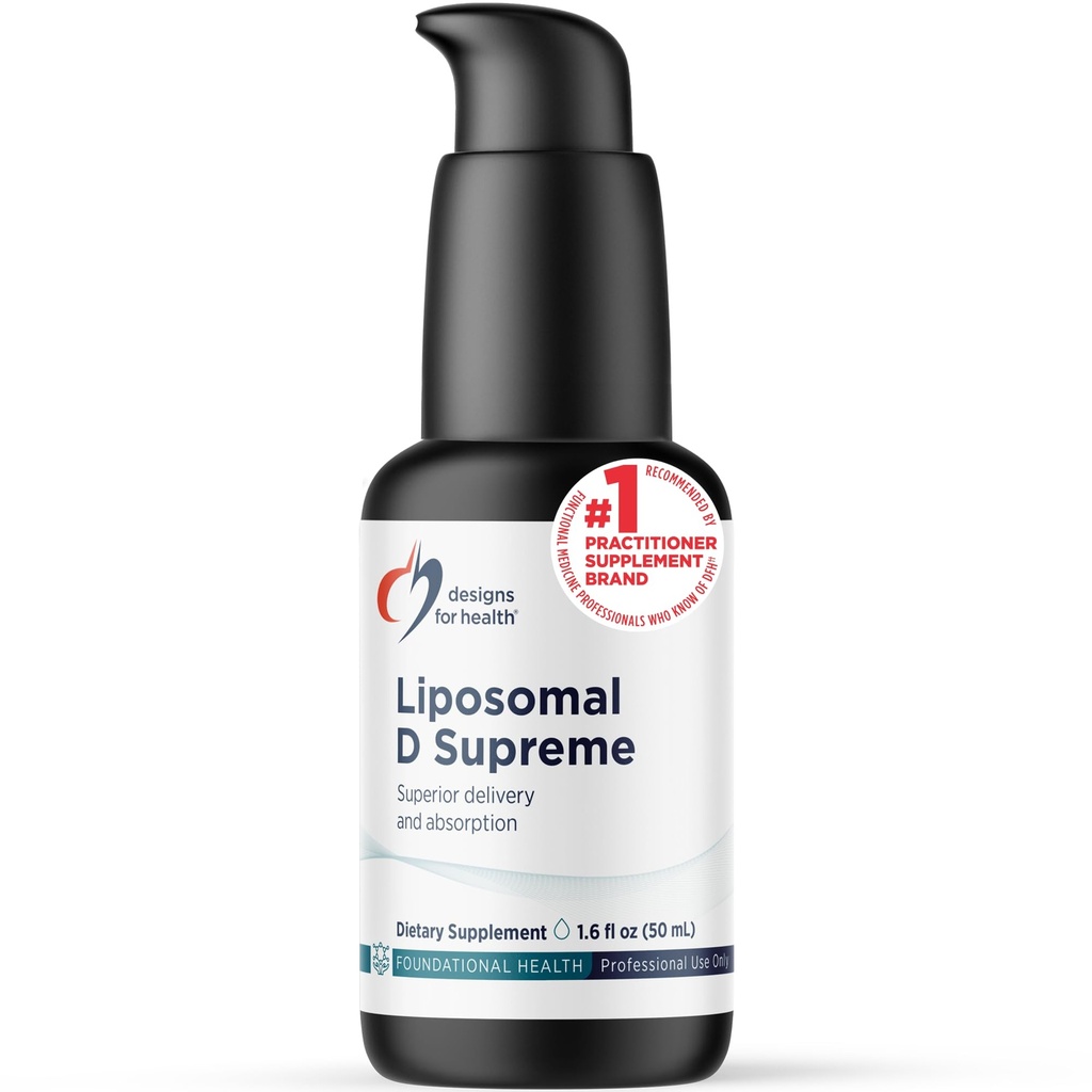 Designs para a saúde Lipossômico D Supreme Vitamina D Liquid - 2500 UI Vitamina D3 + Vitamina K (K1 + K2) - Lipossomas para Absorção Superior - Suplemento não-GMO (100 Servings / 1,7 oz)