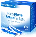 Waterpulse 60 Pacotes Nasal Rinse, Pacotes de Sal Neti Effective Pot, Pacotes de Sal Nasal Rinse Individualmente Envolto - Solução Conveniente para Sinusite, Alergias e Alívio Frio