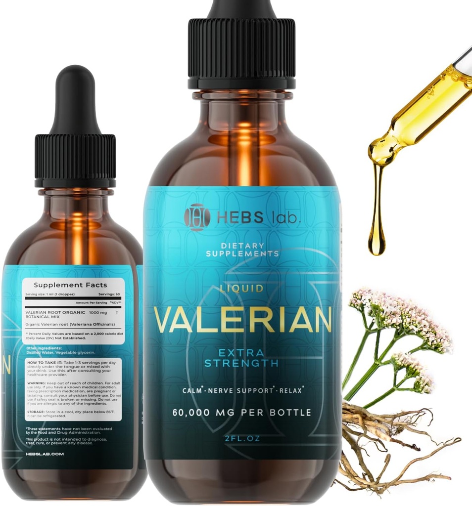 Valerian Root Extract – Slееp Tintura – Made in USA Herb Sleеp Suplemento - Valerian Root Drops 2 Fl Oz