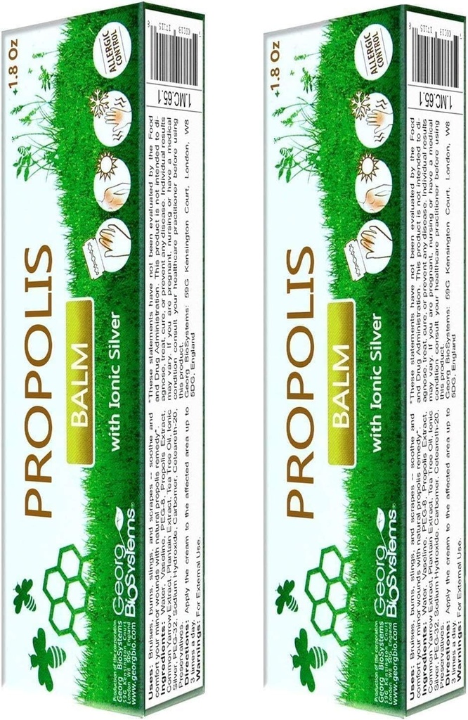 Conjunto de 2 Balm Própolis com prata iônica 30g/1 Oz