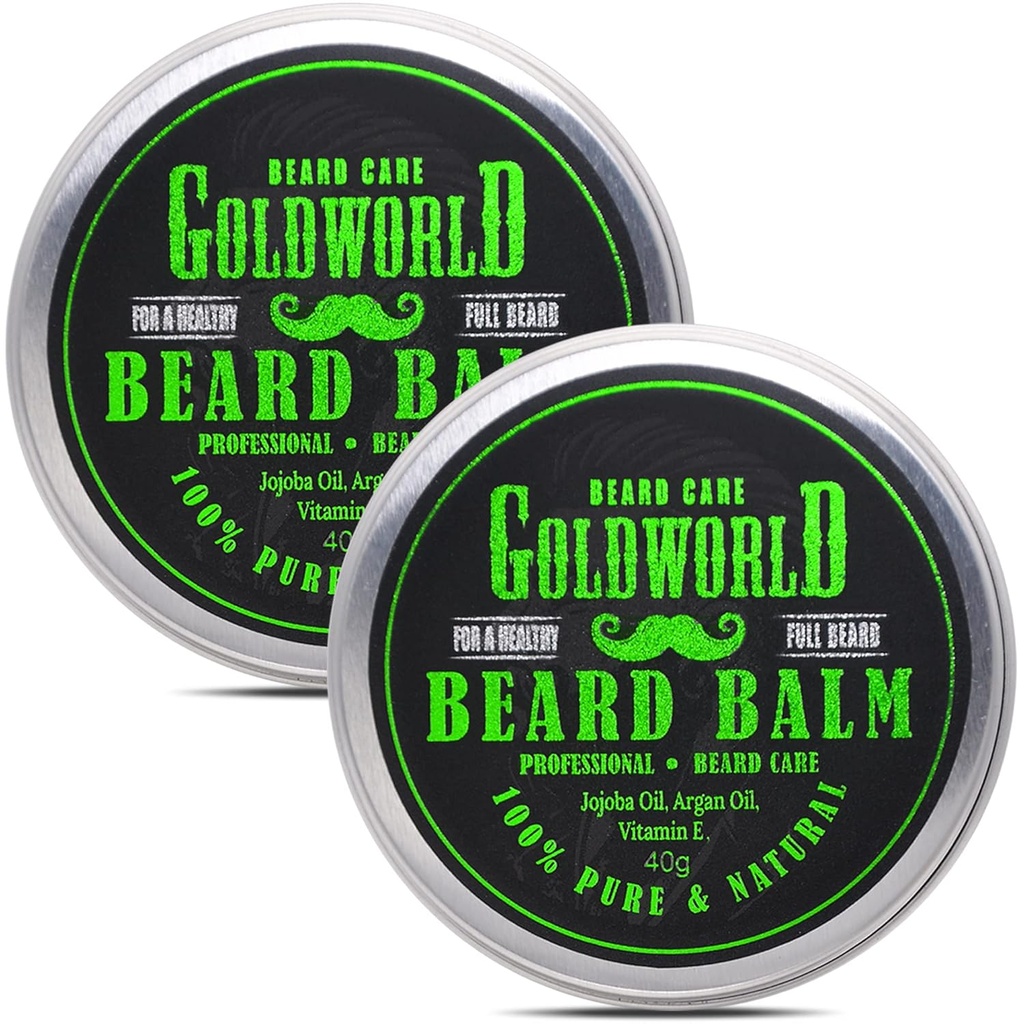 Balsa de barba GoldWorld 2 Pack para o acasalamento de barba, cuidado de urso