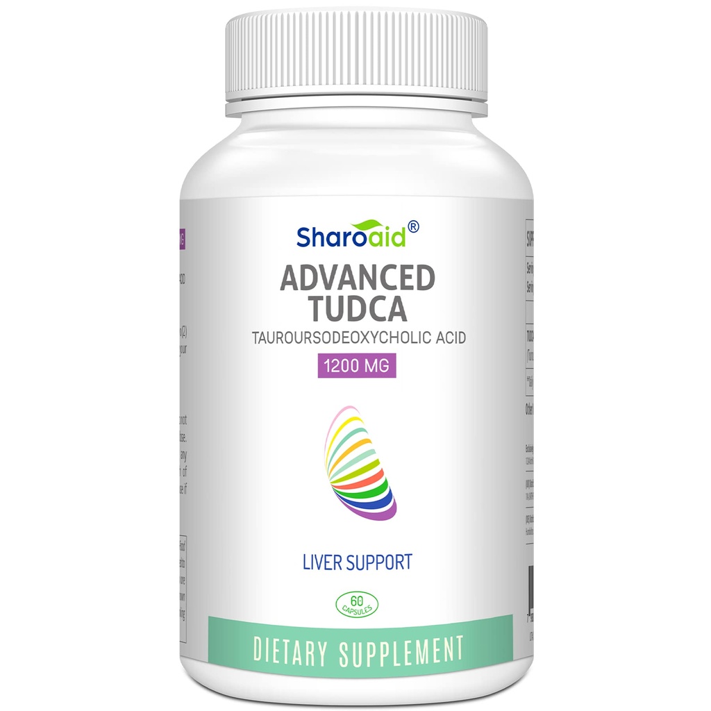 Suplementos de suporte de fígado TUDCA 1200 mg-Terceiro partido testado-alta força Fórmula-Bile Salts para Fígado Detox Cleanse-Vegan Cápsulas para Fígado, Kidney, Saúde da vesícula biliar,1 Cápsulas Garrafa-60