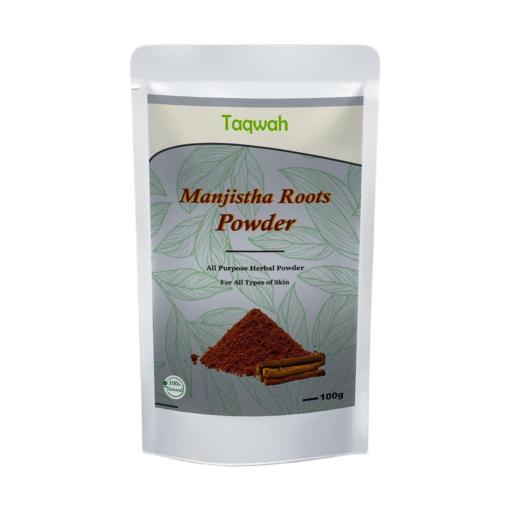 Manjistha Powder- Rubia Cordifolia para Face, Cabelo, e cuidados com a pele