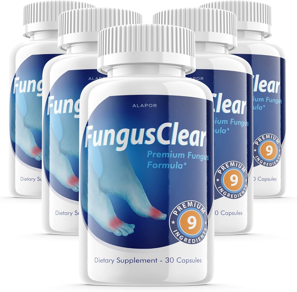 (5 Pack) Vapor de fungos - Probiótico Fungos comprimidos claros, Advance Formula Fungusclear Cápsulas, Fungos Clear Max, para 150 dias de fornecimento.