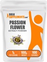 BulkSuplements.com Passion Flower Extract Powder - Passion Flower Supplement, Herbal Supplement - Gluten Free, 1g por serviço, 100g (3,5 onças) (Pack of 1)