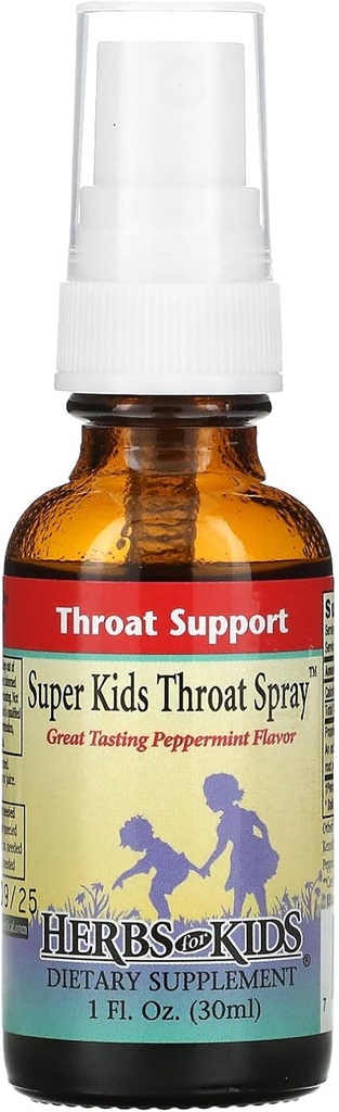 Herbs para crianças Super crianças Garganta Spray, 1 onça