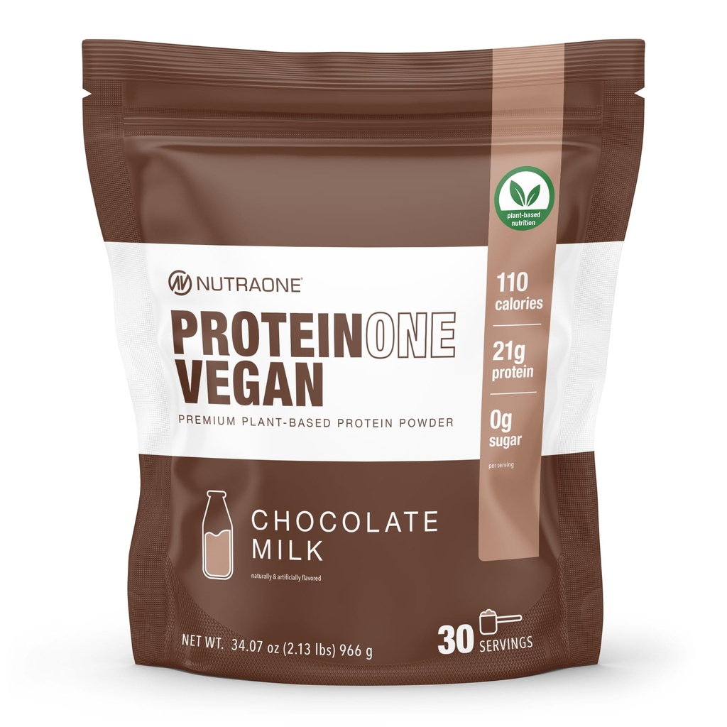 Proteína NutraOne Vegan-Based Proteína Vegan em pó Proteína Vegan em pó, livre de leite, Ervilha e proteína de arroz (leite de chocolate)