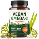 Vegan Omega 3 Óleo de Algae □ Planta baseada DHA EPA □ Fonte sustentável, Sem Carrageenan, Não GMO □ Coração, Cérebro e Saúde dos Olhos