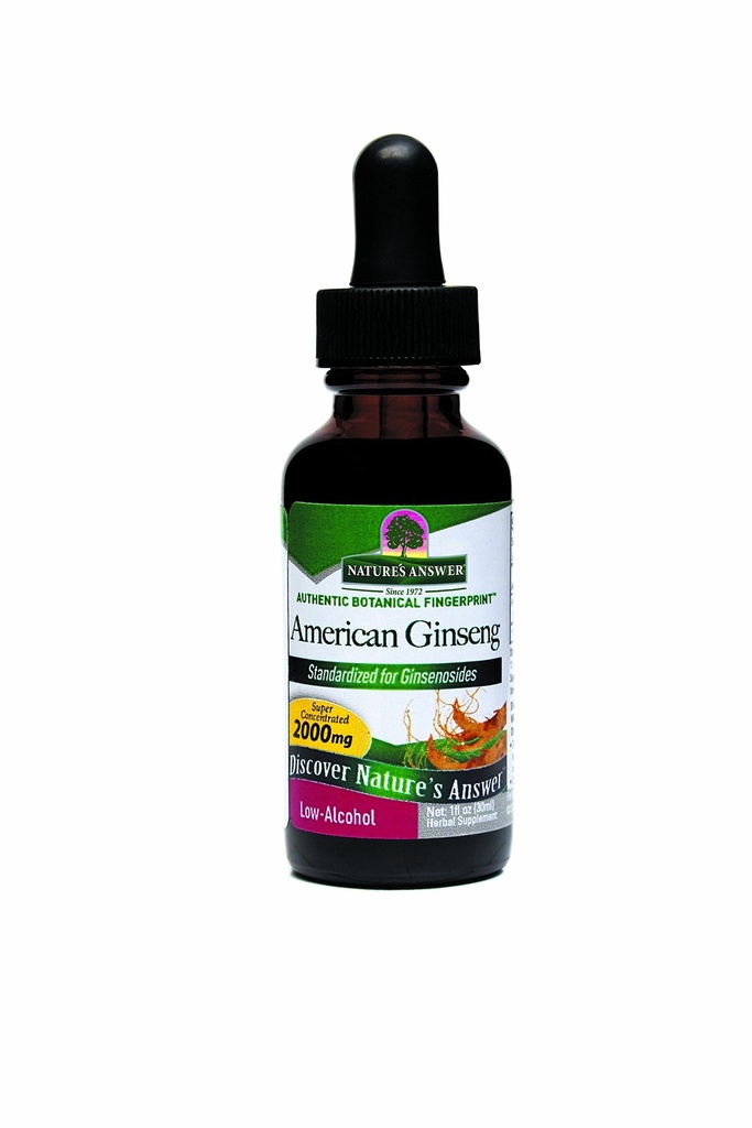 Resposta da natureza American Gingseng Root Supplement with Organic Alcohol, 1-Fluid Ounce Suporte Immune