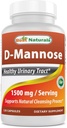 Melhores Cápsulas Natural D-Mannose - Urinary Tract Cleanse Suplemento 1500mg/Servindo - 120 Contagem