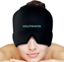 360°Migraine Cefaleia alívio boné, Gel de refrigeração chapéu Cabeça envoltório para enxaqueca, tensão, estresse e ressaca, terapia quente e fria, calmante chapéu Cefaleia