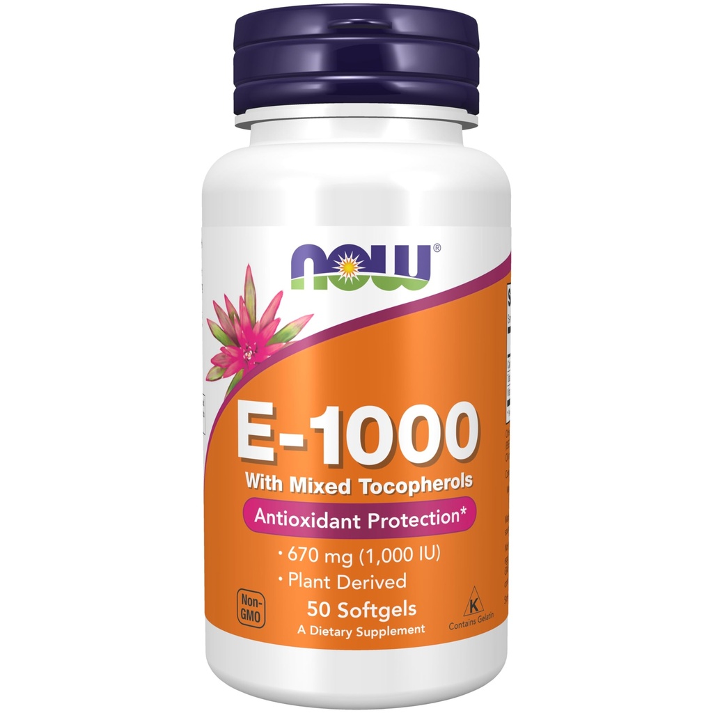 AGORA Alimentos Suplementos, Vitamina E-1.000 UI Tocoferóis mistos, Proteção Antioxidante*, 50 Softgels