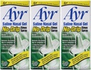 Ayr Saline Nasal Gel Sem Drip Sinus Spray, 0,75 Fl Oz (Pacote de 3)