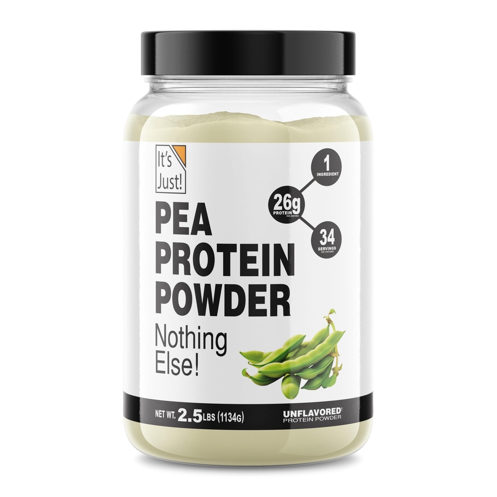 É justo! - 100% proteína de ervilha, planta Vegan com base, cultivado no Canadá, Qualidade Premium, textura suave, sem glúten, Keto Friendly (2,5 libras, sem sabor)