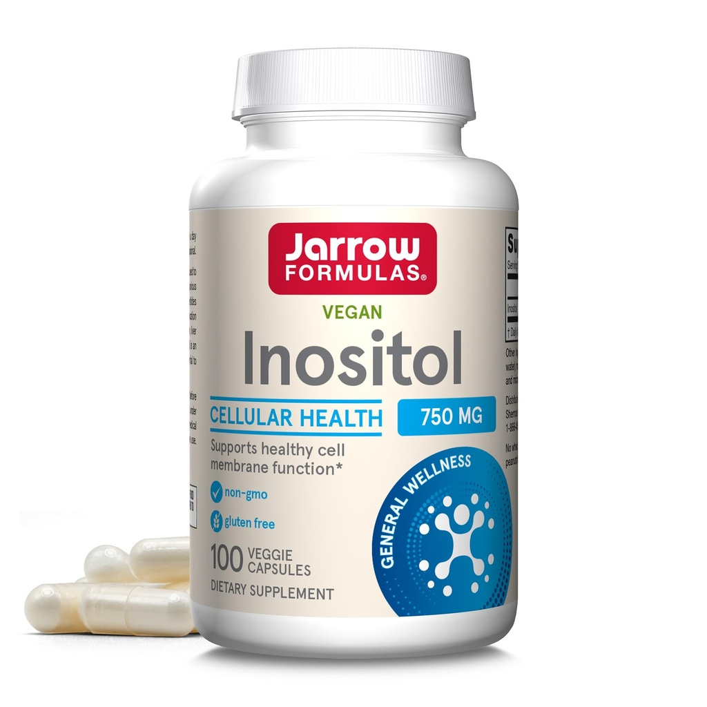 Jarrow Formulas Pacote de Relaxamento com Força Extra Theanina 200mg 60 Cápsulas e Inositol 750mg 100 Cápsulas Suporte Fígado