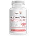 Myo-Inositol & D-Chiro Inositol Suplemento para Mulheres - Razão ideal 40:1 -Equilíbrio Hormônio de suporte & Fertilidade e Saúde Ovariana - Cápsulas Vegan Pó - 120 Cápsulas 30-Dia Fornecimento