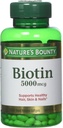 Biotina de recompensa da natureza 5000 mcg, 60 comprimidos de dissolução rápida (Pacote de 2)