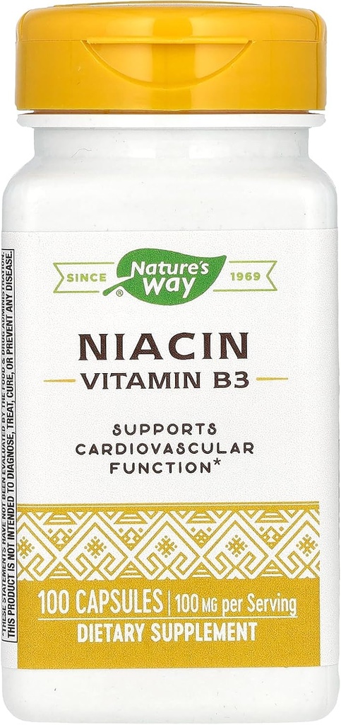 Nature's Way Niacin 100mg, 100 Count