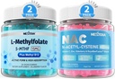 L-MetilFolato 15mg e pastilhas de metilo B12 + gomas NAC, 600mg N-Acetil Cisteína Suplemento