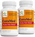 Terry Naturalmente CuraMed Acute Pain Alief - Suplemento com BCM-95 Curcumin & BOS-10 Boswellia - Óleo de semente de gergelim preto para apoiar o alívio do desconforto ocasional - 60 Gels líquidos (Pack of 2)