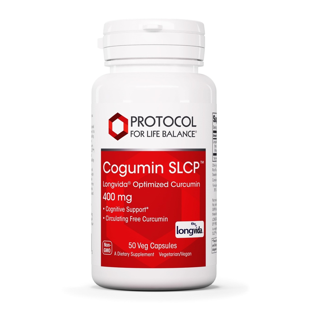 PROTOCOLO PARA A VIDA BALANCE Cogumin SLCP 400mg Curcumina - Suporte Neurológico - com Extrato de Curcuma Longa - Suplemento de Suporte Cognitivo - Vegan-Amigo & Não-GMO - 50 Cápsulas de Veg